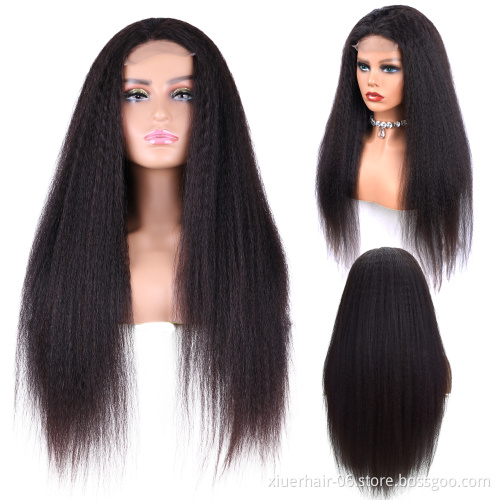 RTS Transparent Lace For Black Women 100% Kinky Straight Short and Long Lace Closure Human Hair Wigs with Baby Hair
